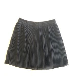 Navy Blue Pleated Mini Skirt